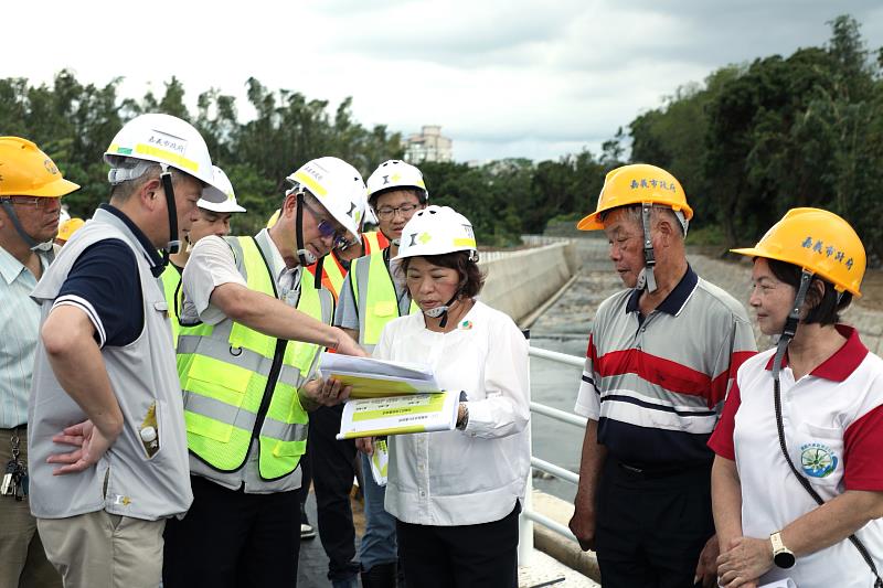 黃敏惠市長率市府團隊進行北排水工程實地視察