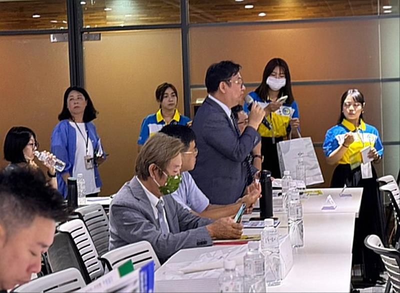 活動現場關懷長者居家安全議題之與會來賓就高齡者樂活安全居家議題進行研討，反應與互動熱絡。