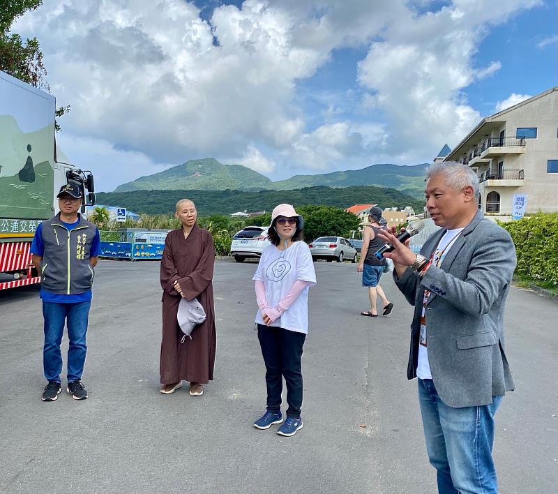 貢寮區長柯建輝、福容大飯店總經理戴瑞宏、靈鷲山全球禪修推廣總會長黃碧玉都到場共襄盛舉。（靈鷲山佛教教團）