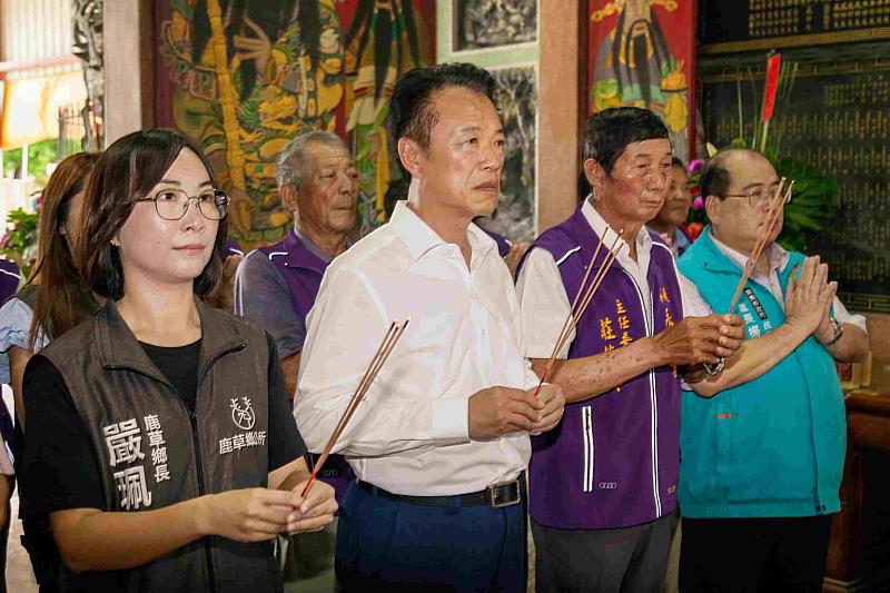 鹿草永泰宮法主公聖誕千秋 翁章梁贈匾「神威顯赫」