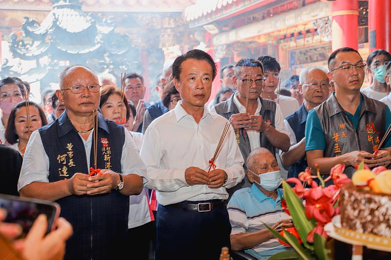 新港奉天宮辦中秋契子女祈福典禮，107歲契子林福來先生共慶佳節-5