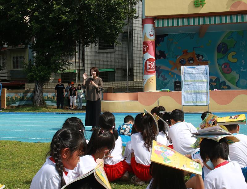 國家防災日 屏東忠孝國小地震演練_周縣長防災宣導