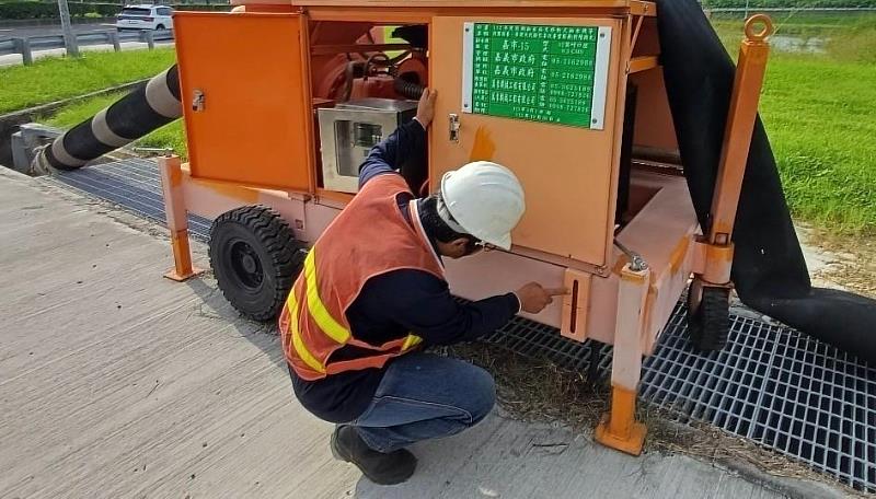 嘉義交流道抽水機預佈