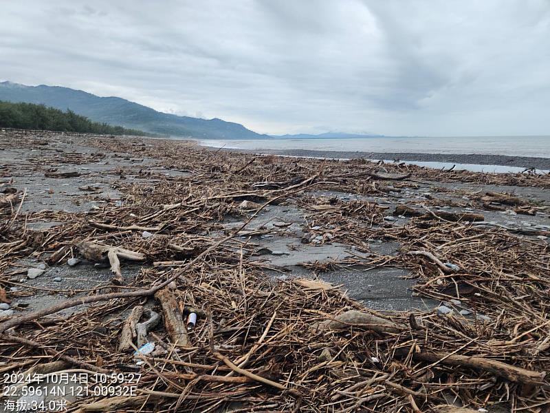 第2506保安林(臺東縣太麻里鄉金華、泰王、德其、泰德段)漂流木情形