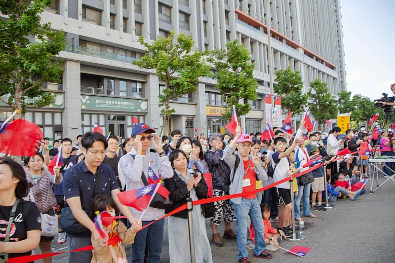 參與竹市113年國慶升旗民眾