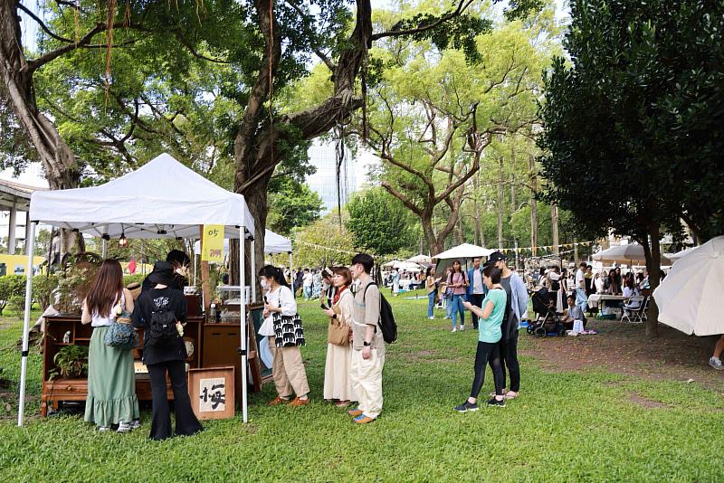 中山文化園區辦理「島國禮作—森」市集活動一隅