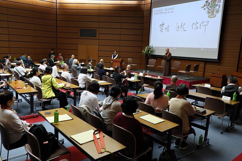 The closing ceremony featured a concluding speech by Master Guang Chun, the guiding master of the LJM World Avalokitesvara Association. （Photo Courtesy of LJM）