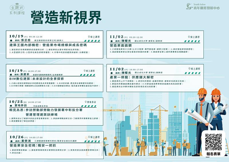 營造新視界系列課程海報