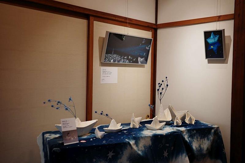 「流星在呼喚-蔡文明創作展」展場一隅