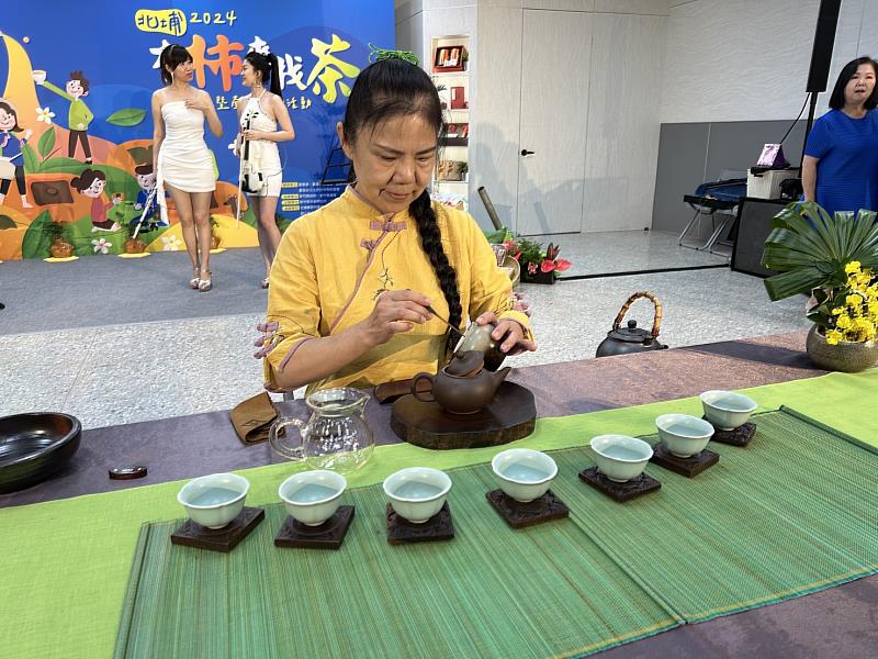 官網-北埔鄉農會舉辦「2024有柿來找茶農特產品暨產業文化活動」,現場還有茶席體驗。