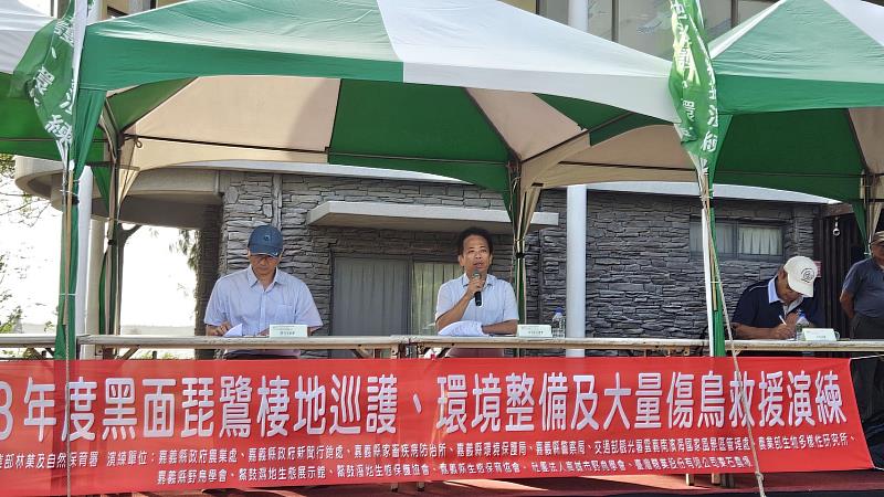 嘉義縣辦黑面琵鷺棲地巡護、救傷演練 候鳥安心來嘉度冬