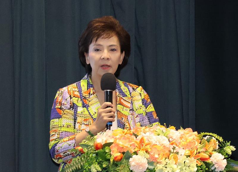 淡江大學張家宜董事長於113學年度教學與行政革新研討會致開幕詞。(圖/淡江大學提供)