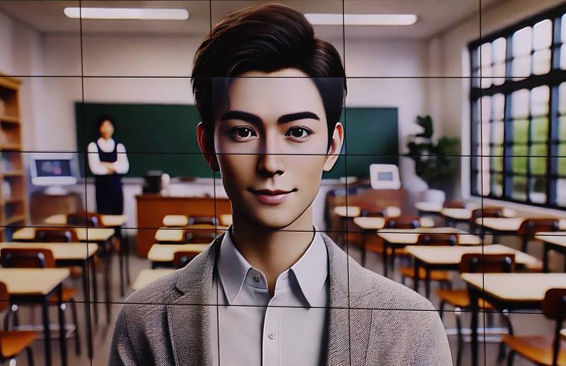 淡江大學113學年度教學與行政革新研討會的虛擬司儀。(圖/淡江大學提供)