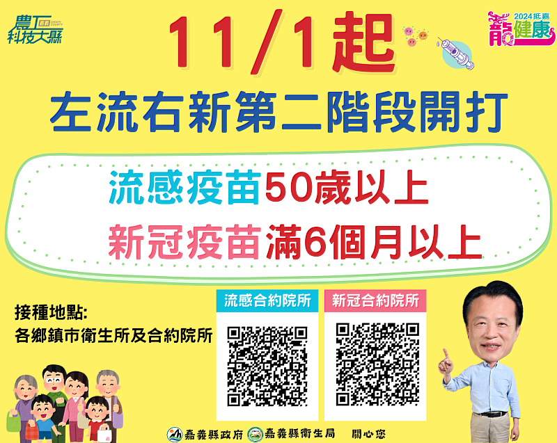 「左流右新」11月起擴大接種族群 嘉義縣開放企業揪團到場服務