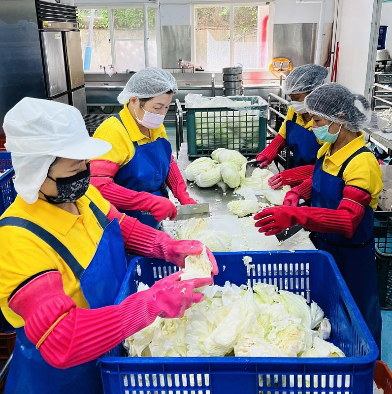 圖2 校園營養午餐烹煮、食材存放示意圖