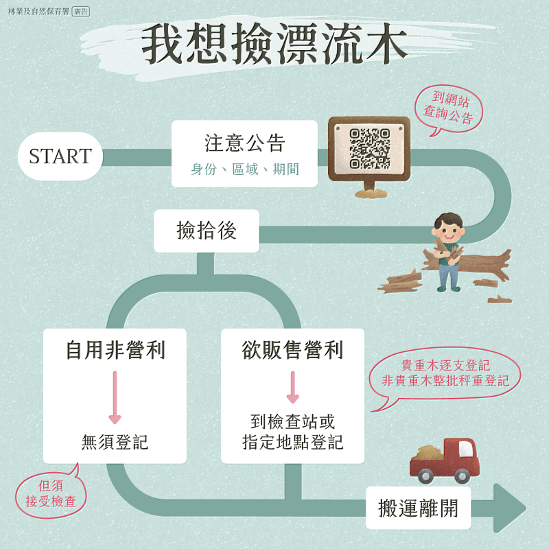 「我想撿漂流木」說明圖卡