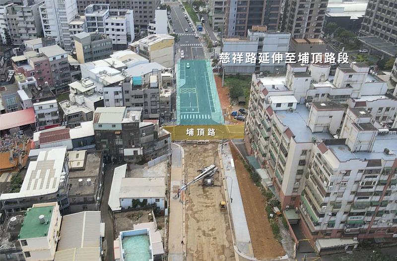 慈祥路延伸至埔頂路段空拍圖。