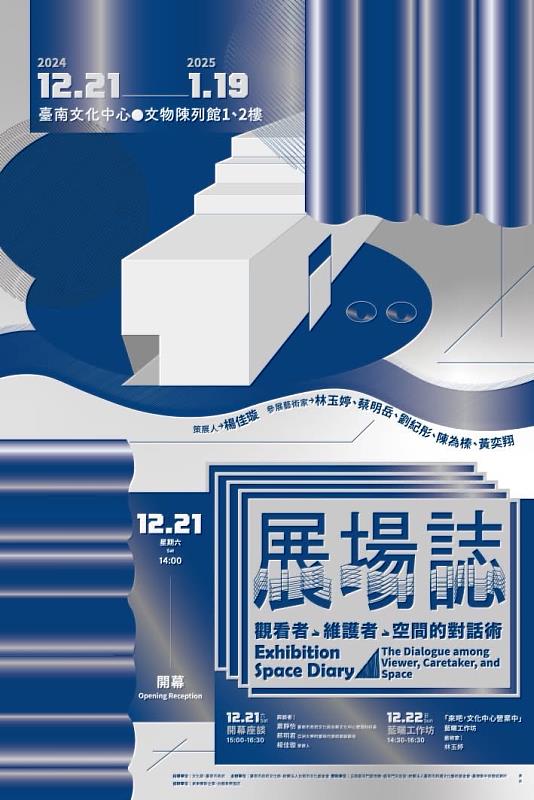 臺南文化中心四十週年特展「展場誌： 觀看者-維護者-空間的對話術」即日起展出