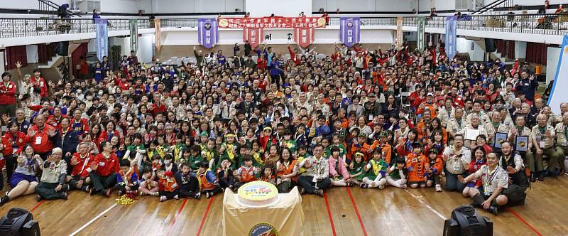 淡江大學童軍團12月21日迎來50週年團慶，吸引超過500名中外賓客與童軍伙伴齊聚淡江大學淡水校園一同慶生。（圖／淡江大學提供）