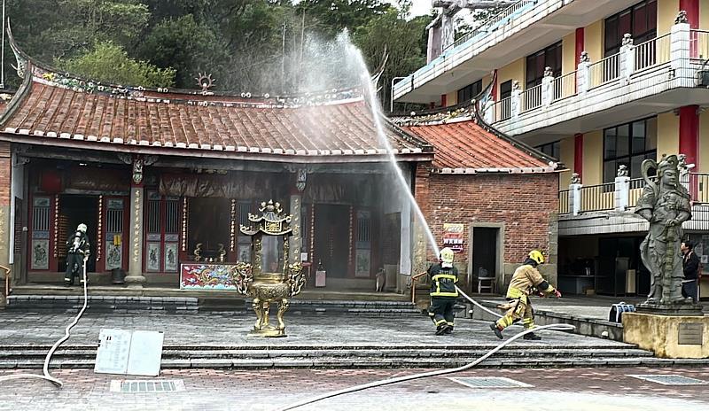 守護橫山百年信仰中心 縣定古蹟大山背樂善堂防災演練、教育推廣