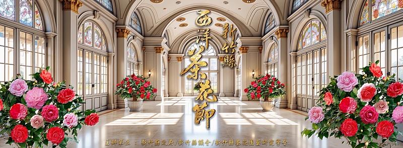 竹縣茶花節結合西洋婚紗