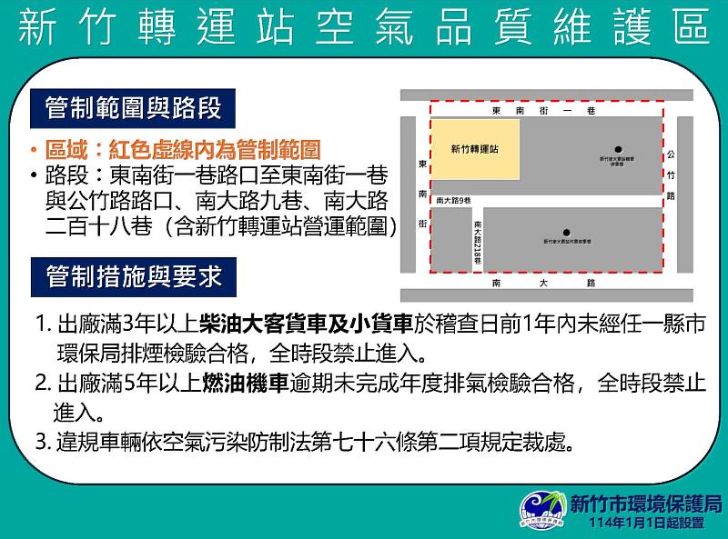 新竹轉運站告示牌照片