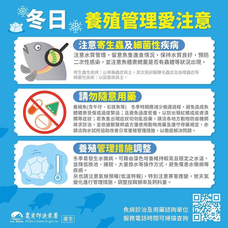過年寒流來襲,養殖漁業請做好防寒措施