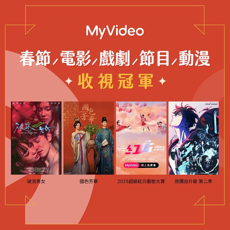 圖4：MyVideo連假期間推出多部強檔大片與熱門節目，網路付費用戶數更較平日成長3倍。