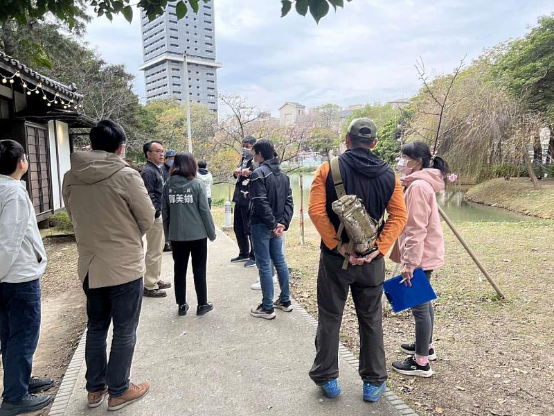 2月6日上午進行新竹公園會勘，邱臣遠代理市長拍板增設周邊監視器。