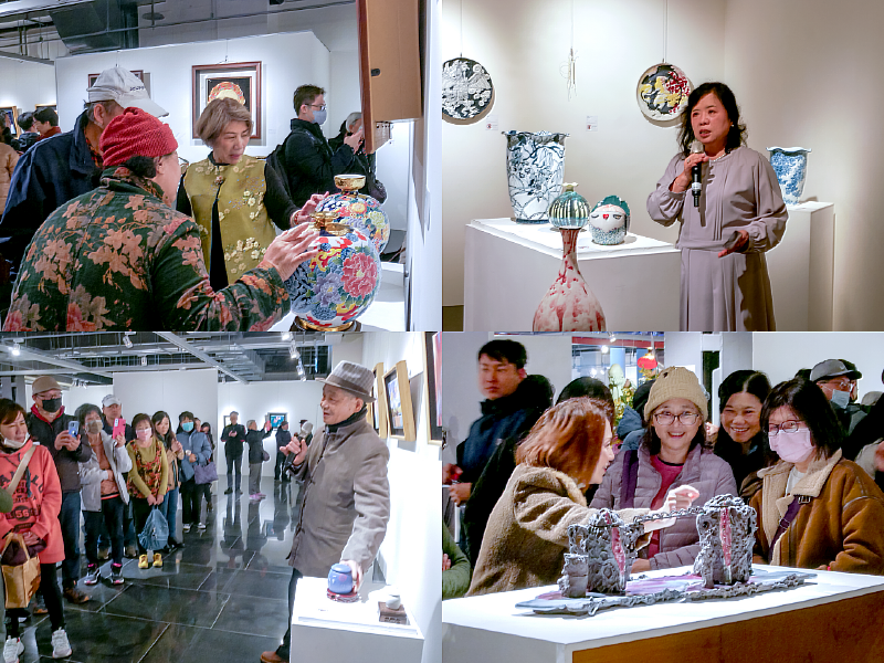 藝術家們現場導覽 —— 參展藝術家范振金、張美雲、梁慧美、黃素秋、黃政雄、賴清山、劉鴻雁、萬碧婷親自導覽,與觀眾深入交流,細細講述作品背後的創作理念與技法,讓陶瓷藝術的溫度直抵人心。