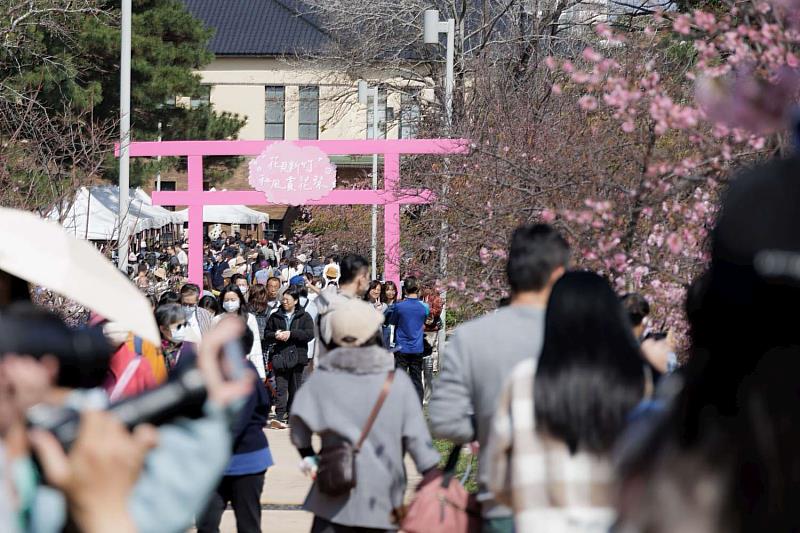 新竹公園賞花季人潮