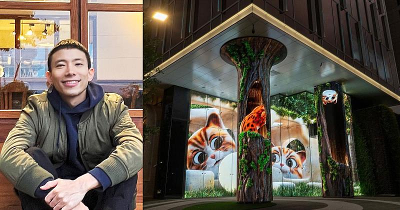 世新大學數媒系教師林殷正是影像設計資深專家,近期的裸視3D專案「敦南之森」為台北新地標。(世新大學提供)