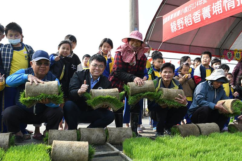 「綠野稻香菁埔情」菁埔國小下田體驗插秧種稻趣