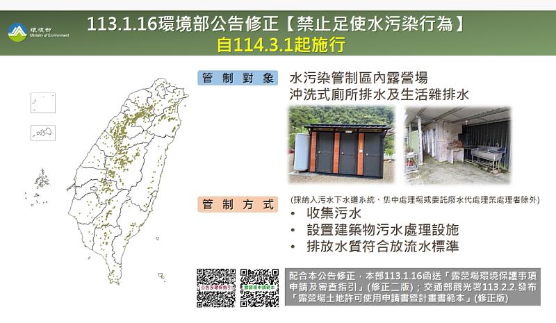 環境部去年1月16日公告「禁止足使水污染行為」，今年3月1日起正式實施。