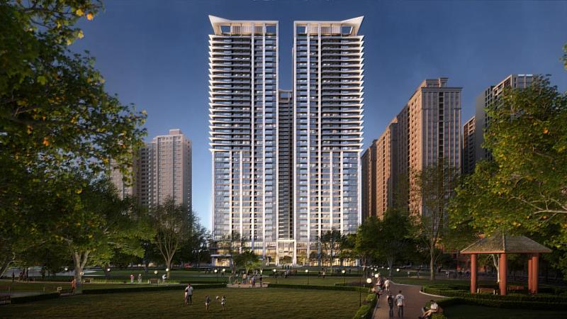大陳更新單元1完工後建築示意圖,未來仍以實際設計為準。(新北住都中心提供)