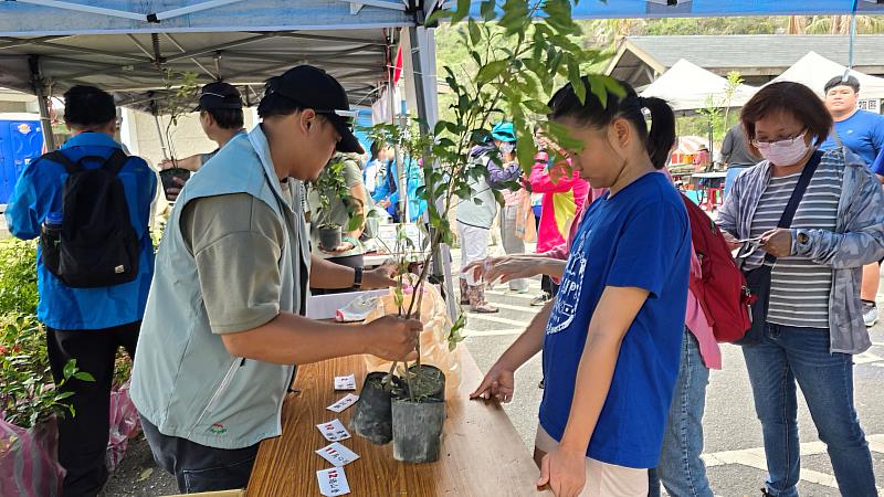 樹種共有16種，包括有白水木、毛苦參、黃荊、台灣香檬、金毛杜鵑、七里香、過山香、永康山茶、青剛櫟、食茱萸、土肉桂、台灣肖楠、金銀花、三星果藤、越橘葉蔓榕、兔腳蕨等台灣原生種苗木