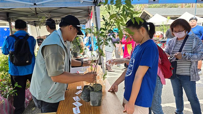 樹種共有16種,包括有白水木、毛苦參、黃荊、台灣香檬、金毛杜鵑、七里香、過山香、永康山茶、青剛櫟、食茱萸、土肉桂、台灣肖楠、金銀花、三星果藤、越橘葉蔓榕、兔腳蕨等台灣原生種苗木