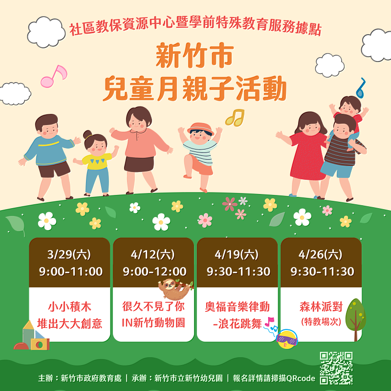 圖1：新竹市兒童月親子活動宣傳EDM。