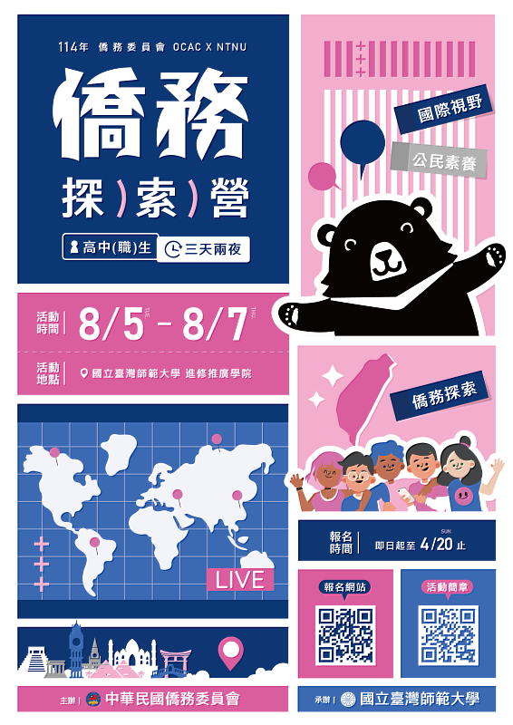 114年僑務探索營活動海報