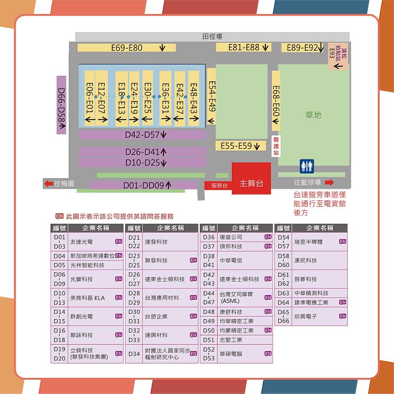 國立清華大學春季徵才博覽會地圖(D區)