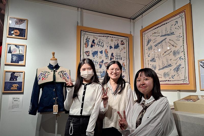 「WARdrobe de Keelung」組成員莊家涵、岳子藝、劉若涵與平面、立體與服裝設計系列作品