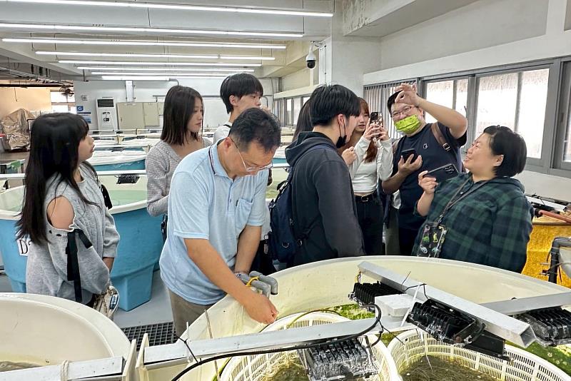 馬祖高中師生參訪海洋生物培育館