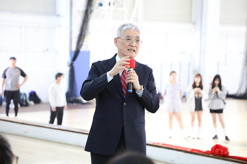 南華大學正行中心場館升級啟用，高俊雄校長致詞。