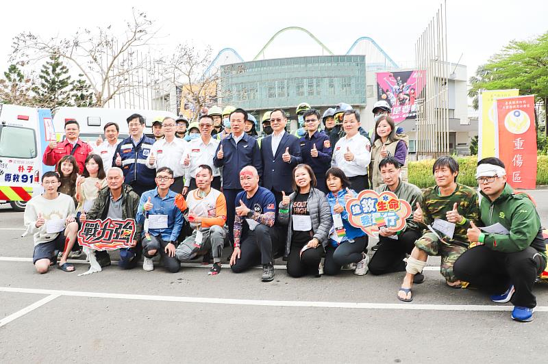 嘉縣消防局模擬大規模傷病患演練，T-CERT訓練提升應變效能-5