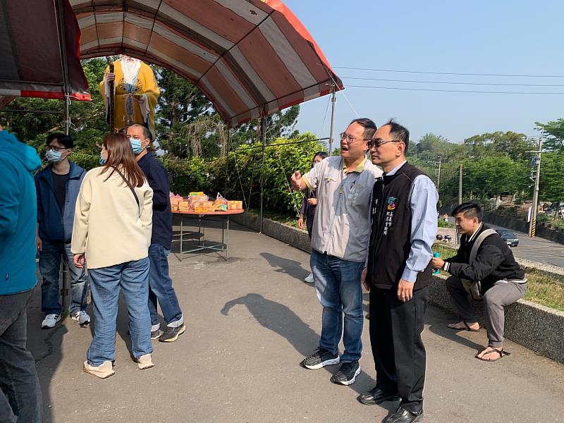民政處長林家緯今日代表黃敏惠市長感謝值勤同仁