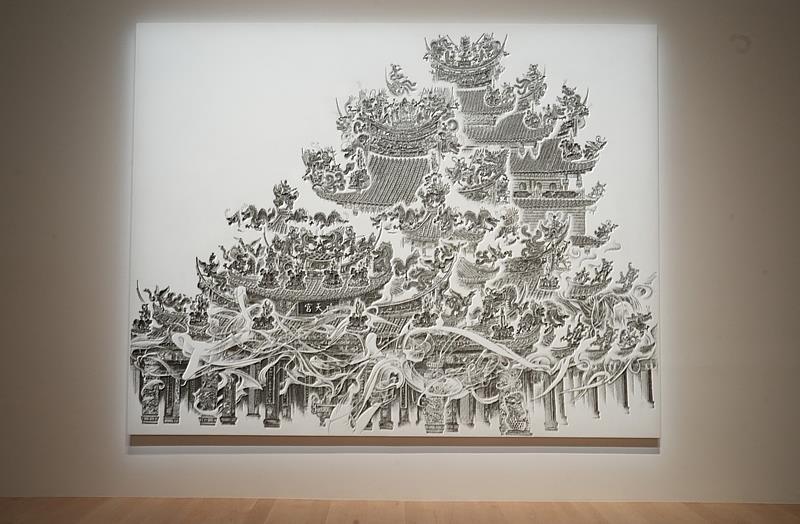 「往來／照見」典藏研究展作品─陳浚豪《女媧神宮》。