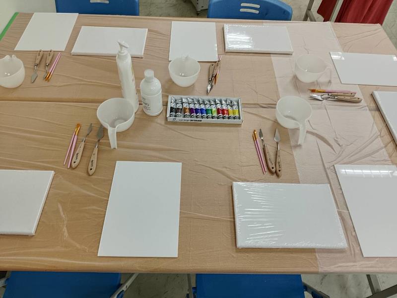 「肌理刮刀畫」手作材料