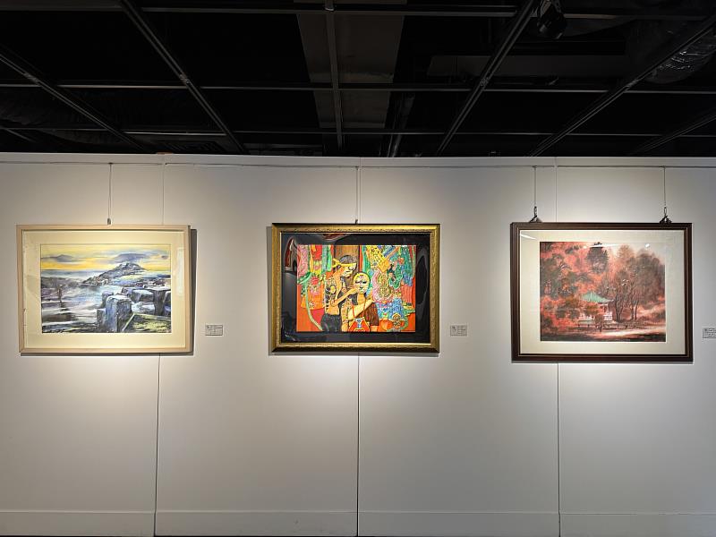 圖2 第一屆「湖光之星」湖畔畫會菁英聯展作品。