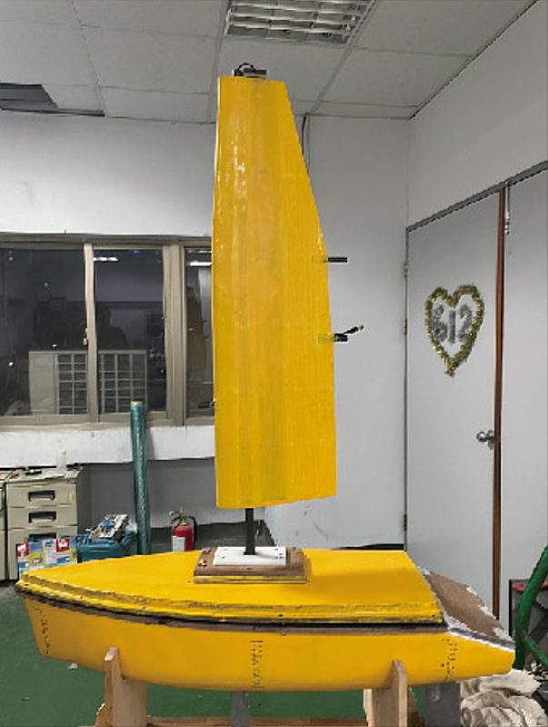 自主式無人風力載具船體（國立成功大學設計提供）