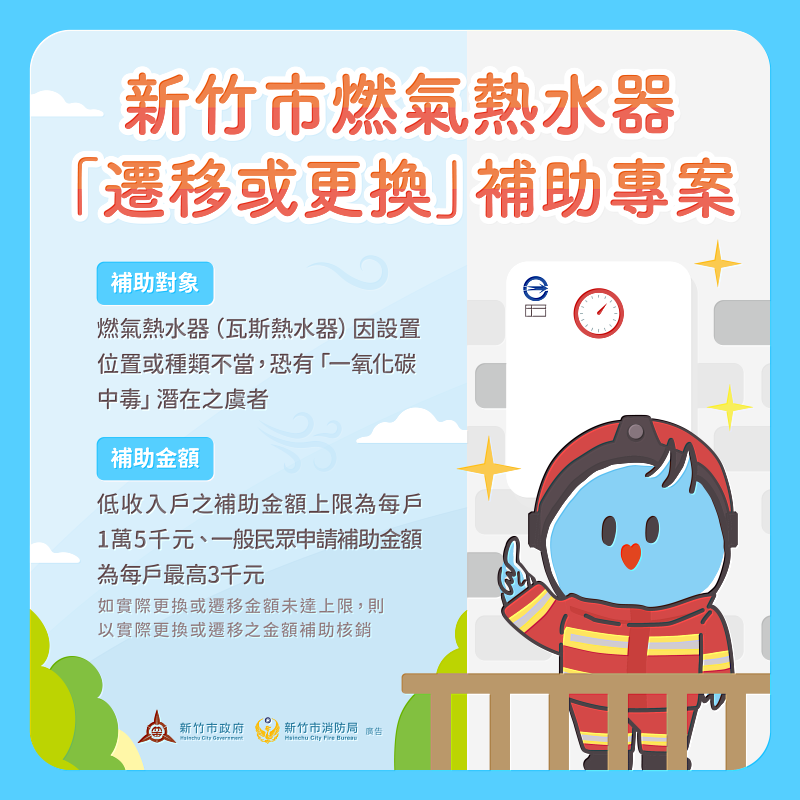 新竹市燃氣熱水器遷移或更換補助專案EDM。